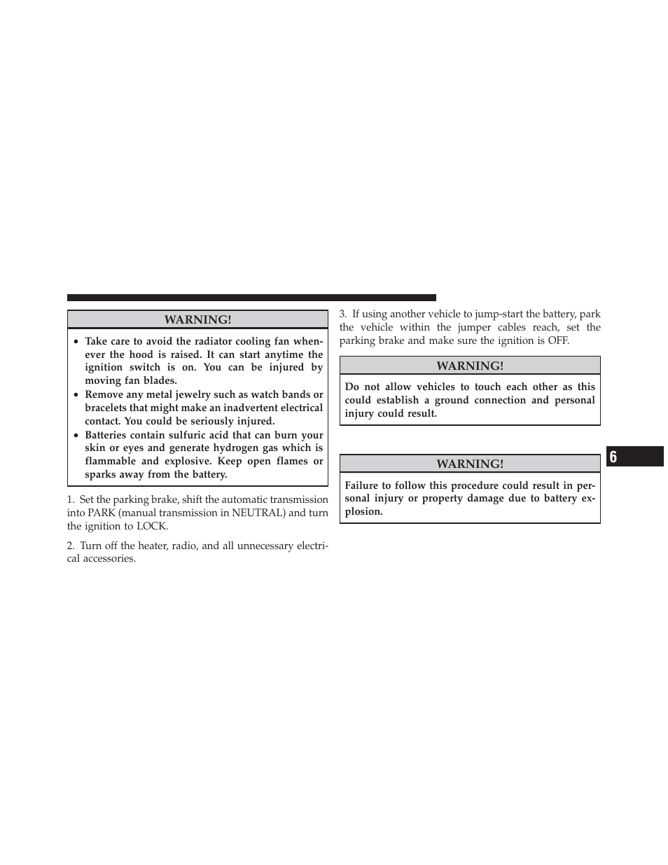 Jump-starting procedure | Dodge 2013 Dart - Owner Manual User Manual | Page 509 / 604