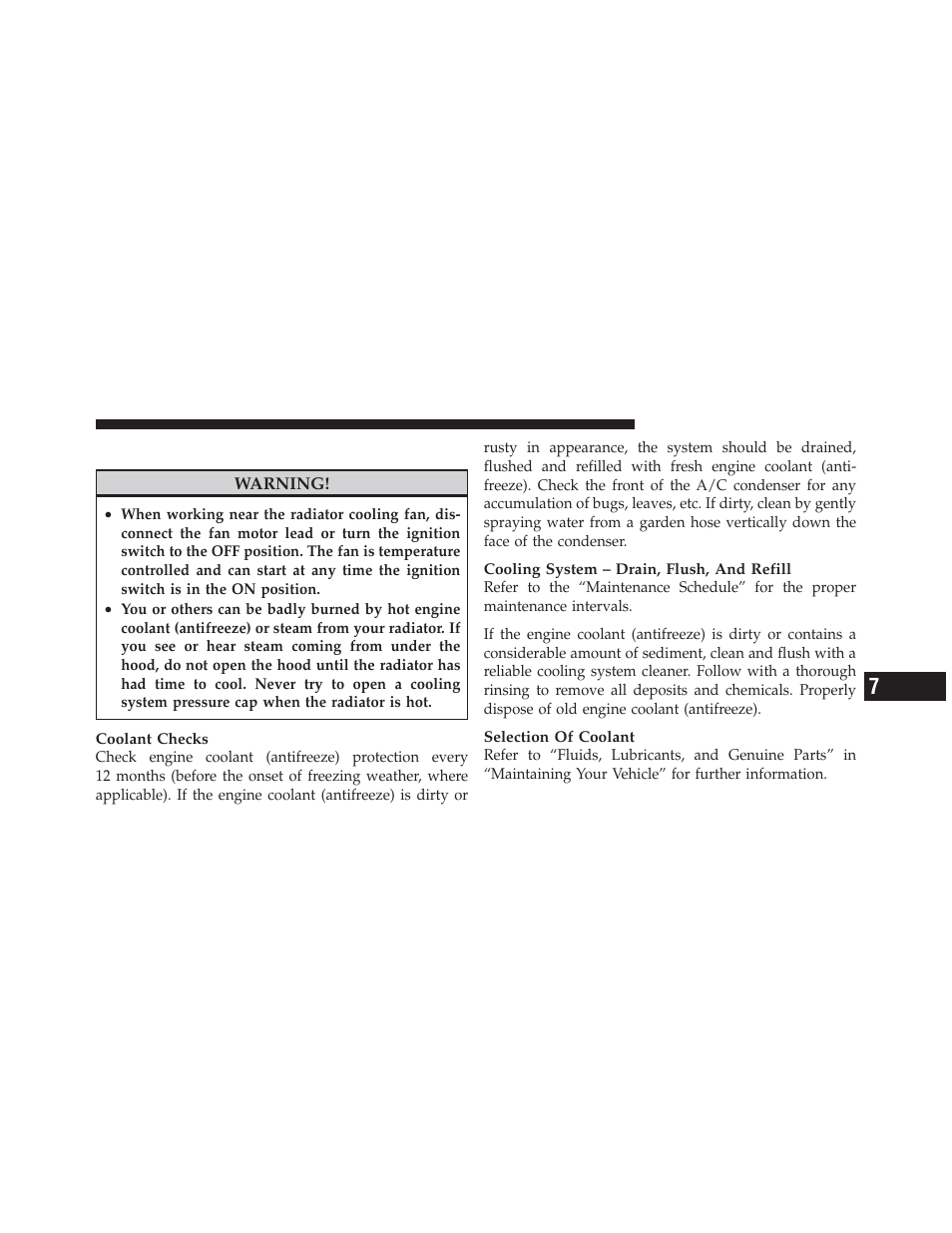 Cooling system | Dodge 2013 Dart - Owner Manual User Manual | Page 539 / 604