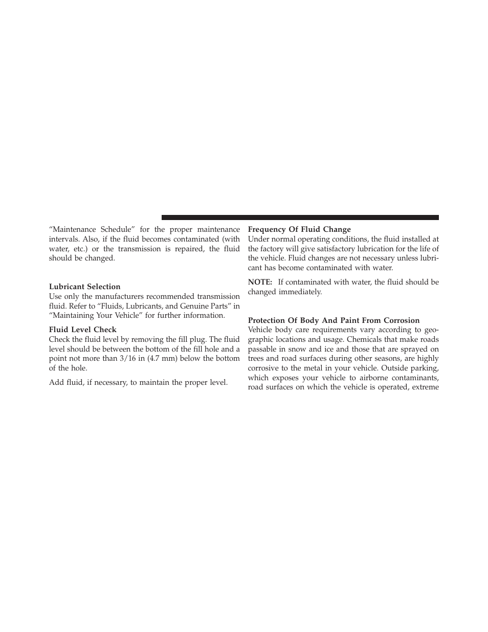 Manual transmission – if equipped, Appearance care and protection from corrosion, Appearance care and protection from | Corrosion | Dodge 2013 Dart - Owner Manual User Manual | Page 548 / 604