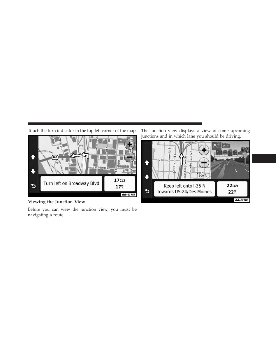 Viewing the junction view | Dodge 2013 Dart - Uconnect Manual User Manual | Page 100 / 140