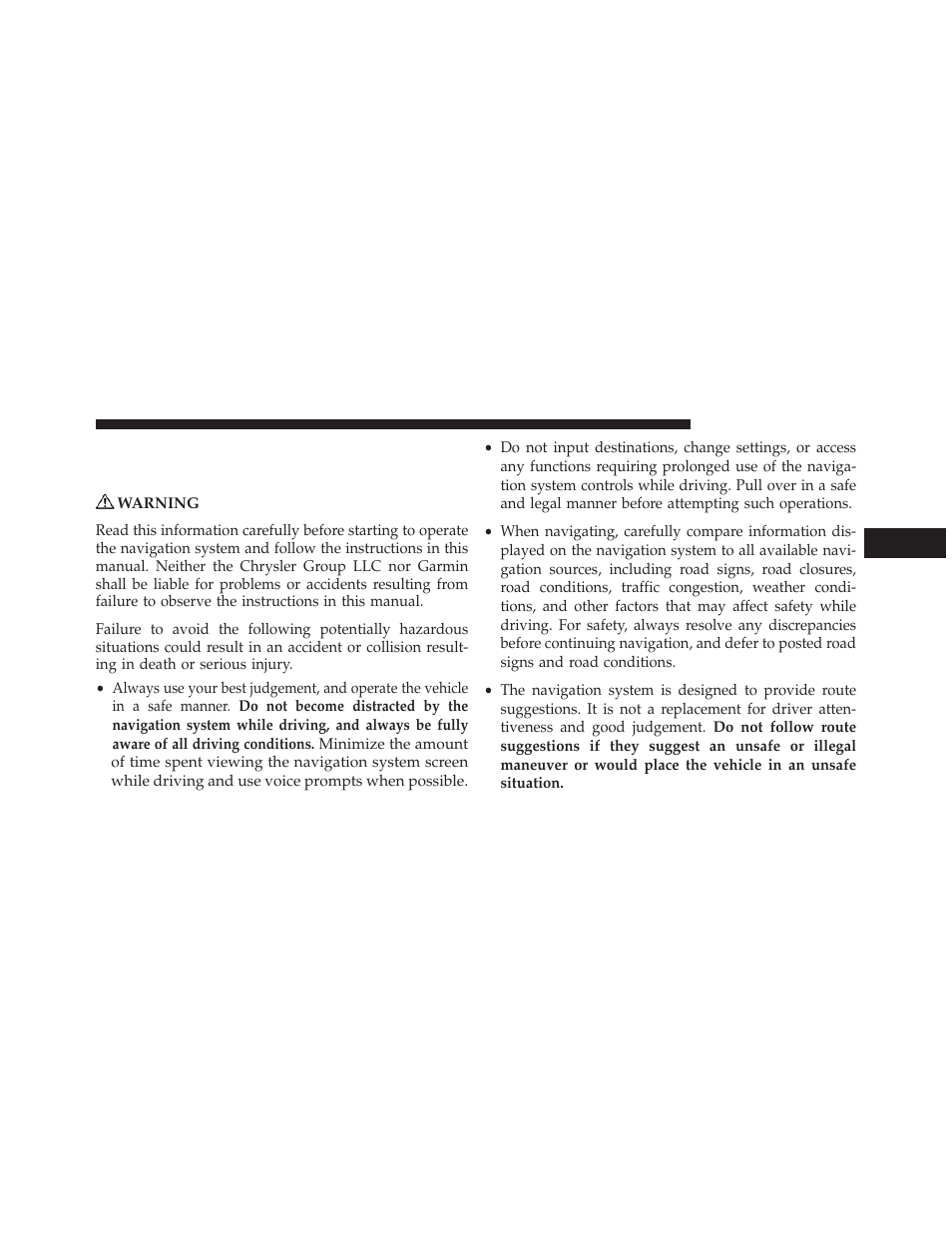 Navigation (8.4n only), Safety precautions and important information, Warning | Dodge 2013 Dart - Uconnect Manual User Manual | Page 80 / 140