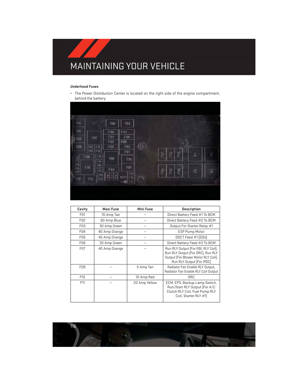 Maintaining your vehicle | Dodge 2013 Dart - User Guide User Manual | Page 118 / 132