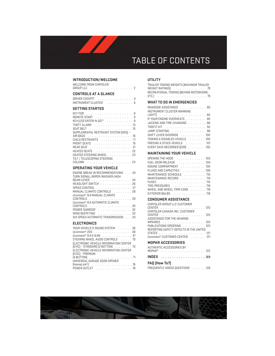 Dodge 2013 Dart - User Guide User Manual | Page 3 / 132