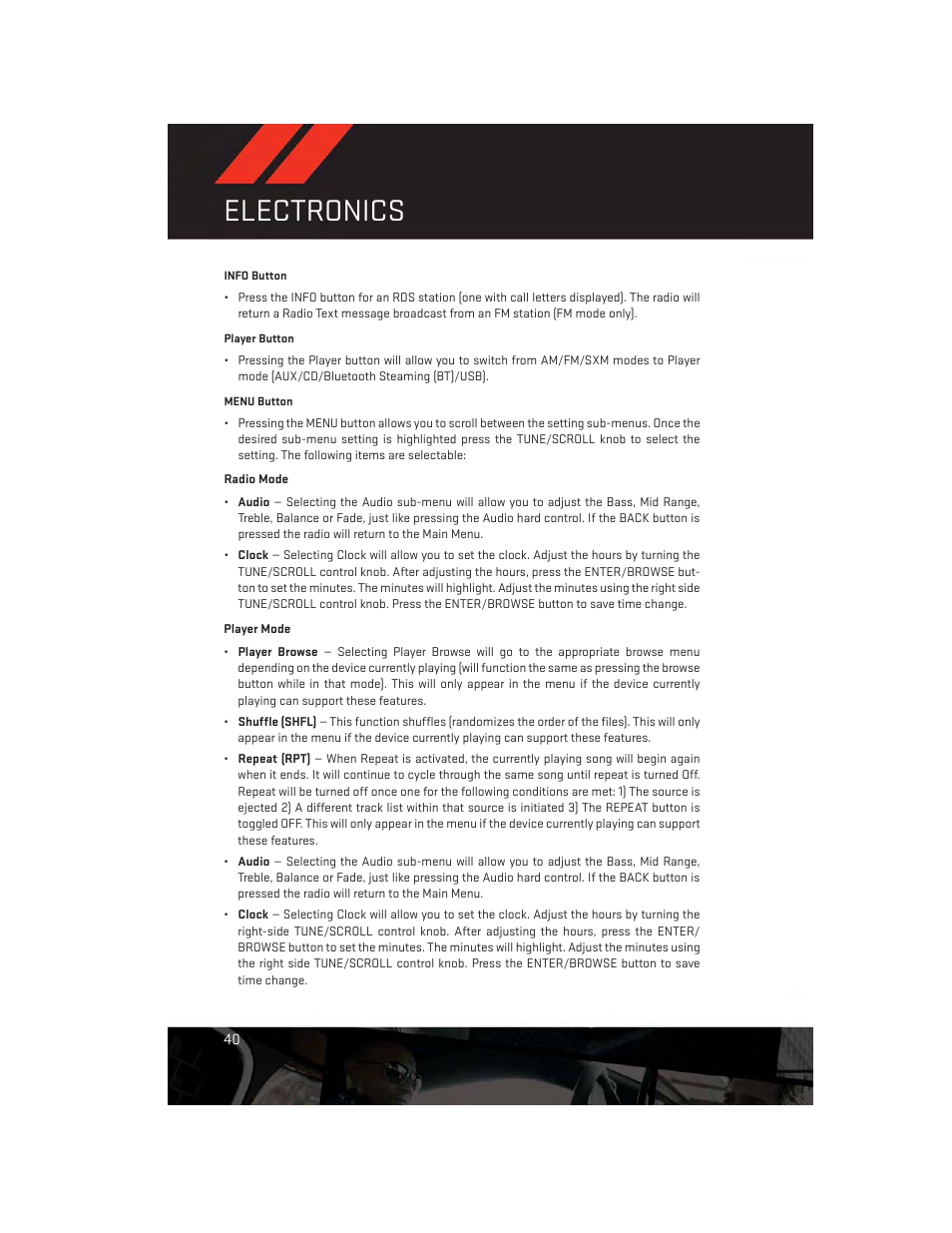 Electronics | Dodge 2013 Dart - User Guide User Manual | Page 42 / 132