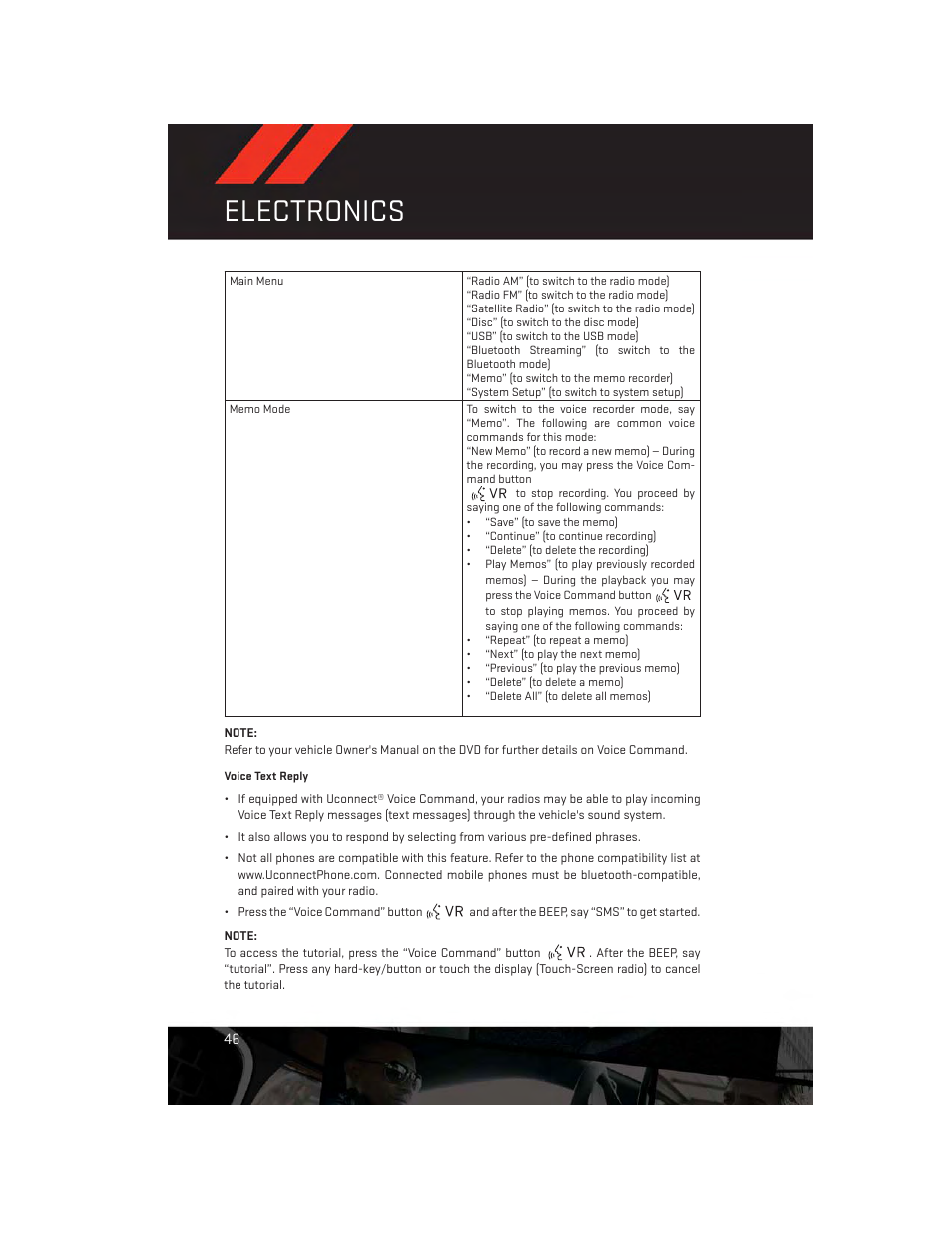 Electronics | Dodge 2013 Dart - User Guide User Manual | Page 48 / 132