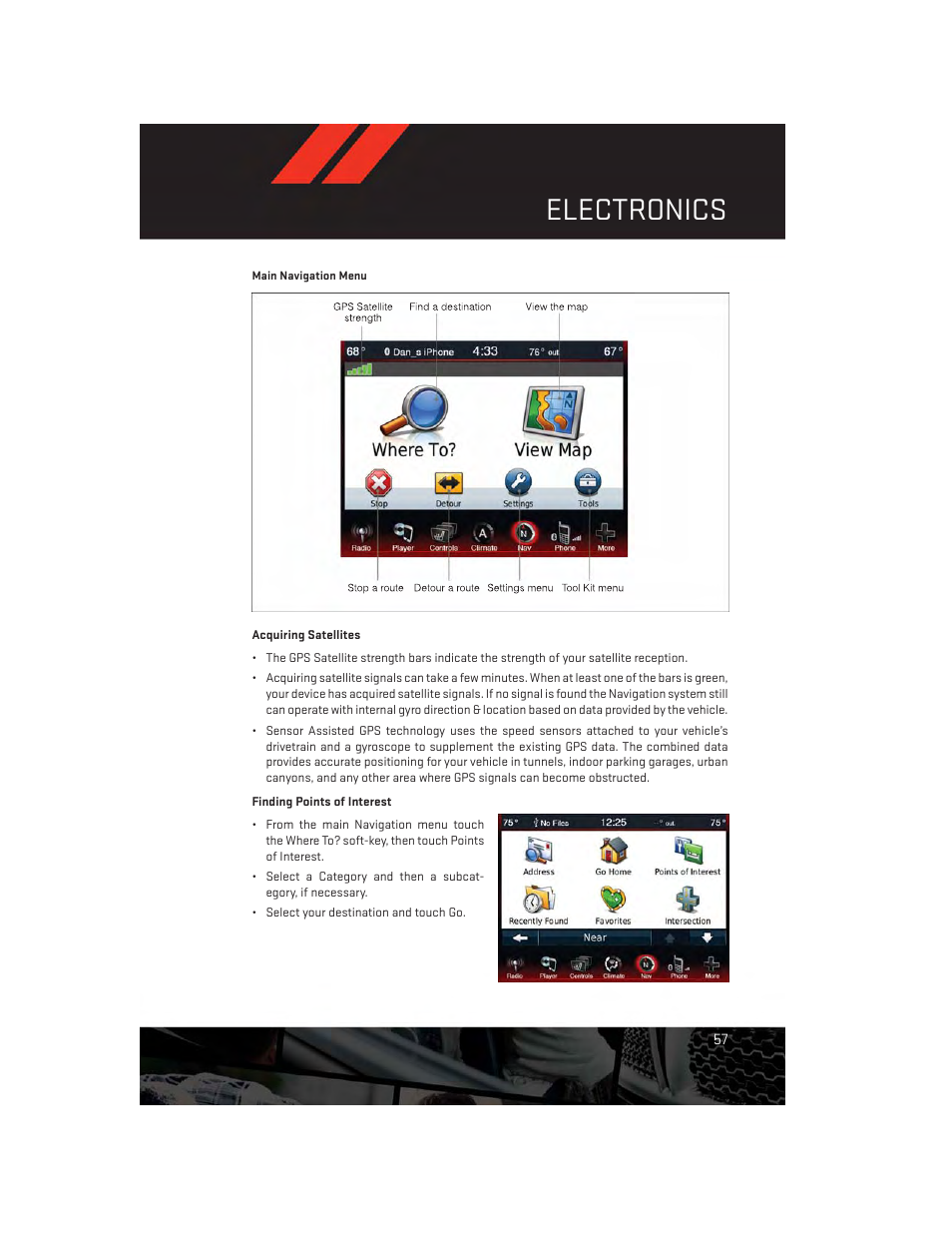 Electronics | Dodge 2013 Dart - User Guide User Manual | Page 59 / 132