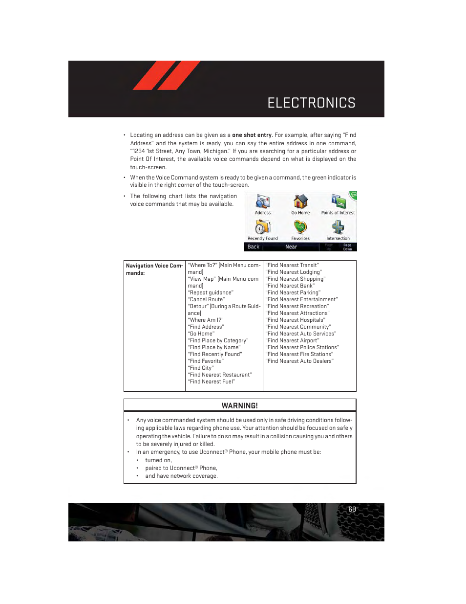 Electronics | Dodge 2013 Dart - User Guide User Manual | Page 71 / 132