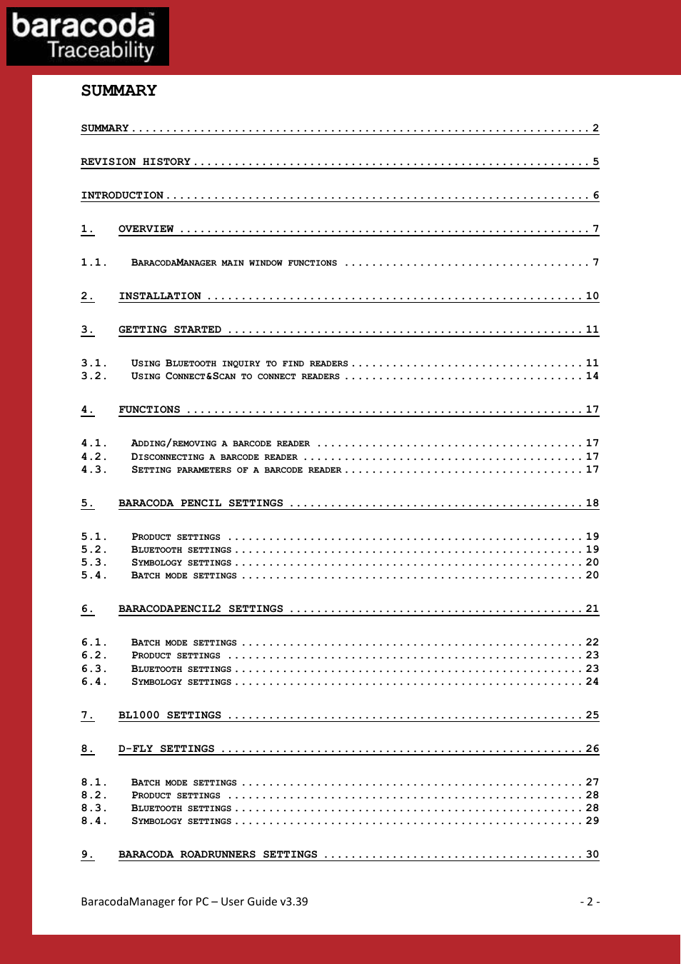 Summary, Data capture for workforce in motion | Baracoda Bluetooth Headset User Manual | Page 2 / 75