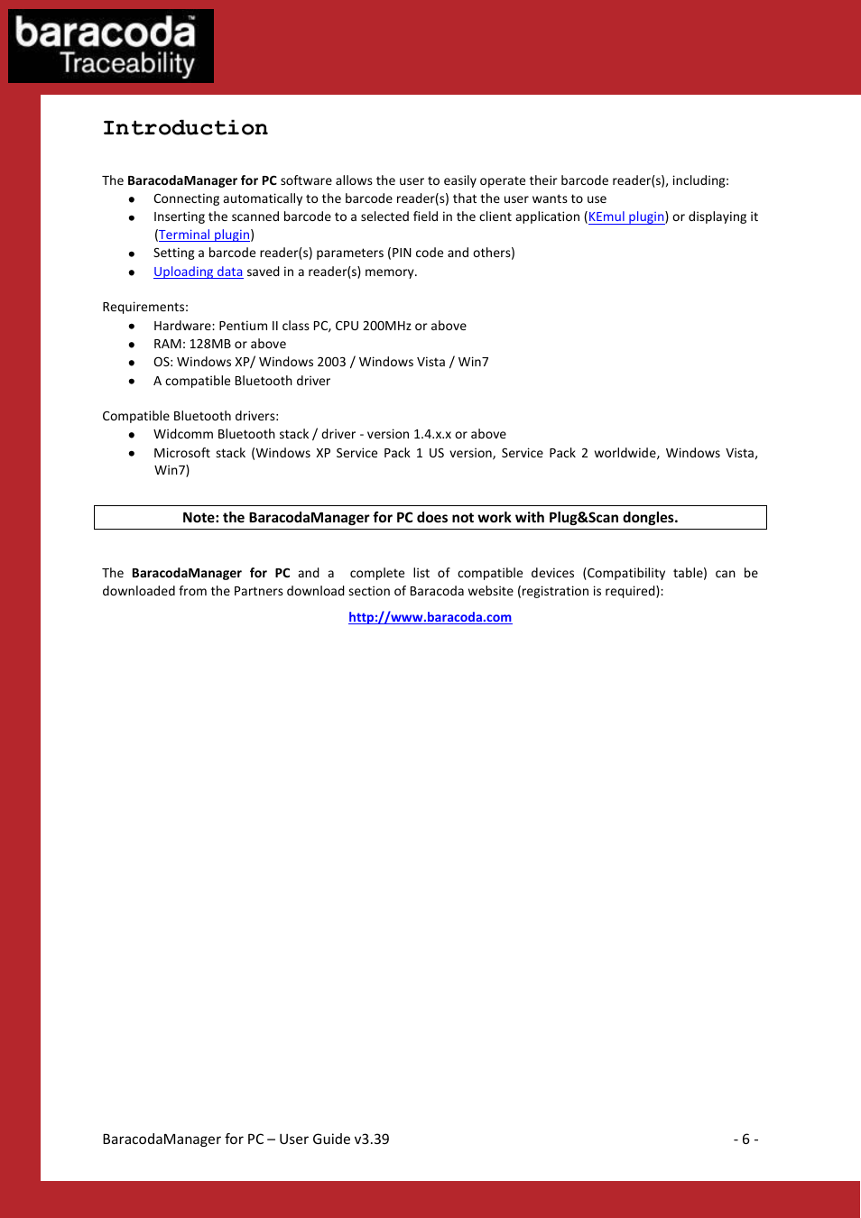 Introduction | Baracoda Bluetooth Headset User Manual | Page 6 / 75