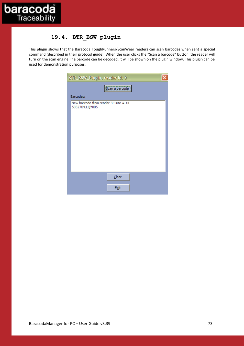 Btr_bsw, Plugin, Btr_bsw plugin | Baracoda Bluetooth Headset User Manual | Page 73 / 75
