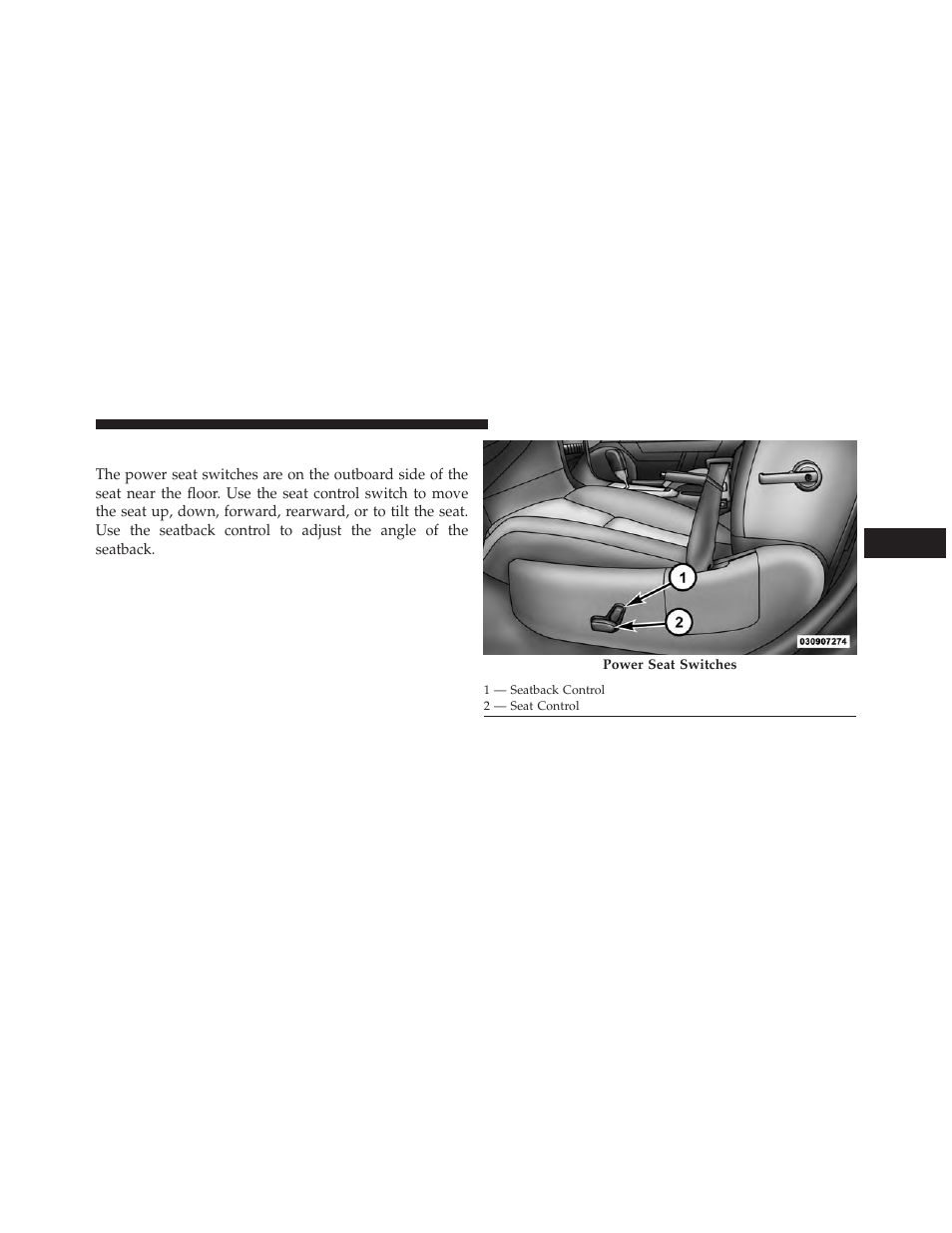Power seats — if equipped | Dodge 2013 Avenger - Owner Manual User Manual | Page 151 / 519
