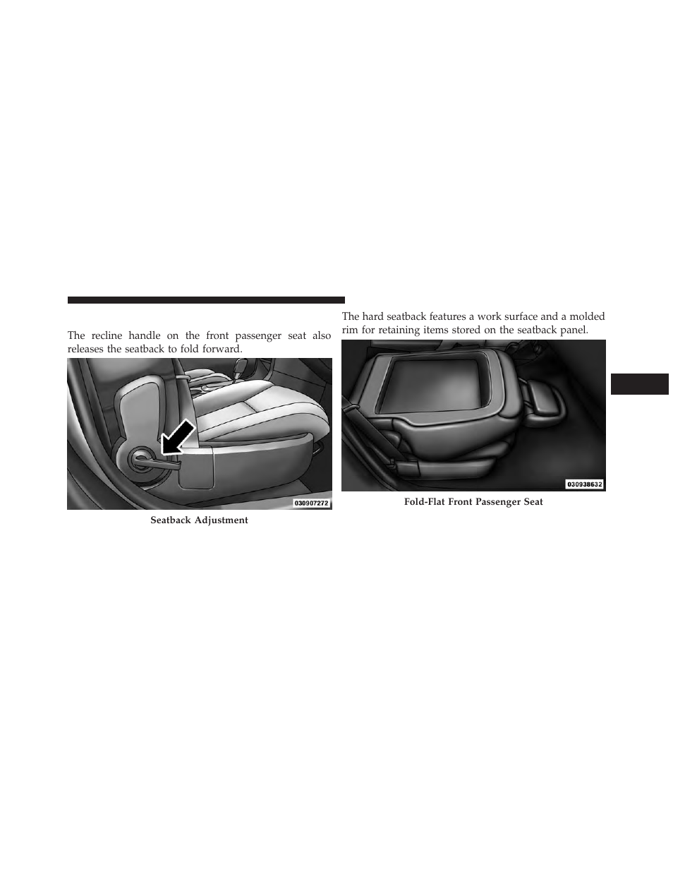 Fold-flat front passenger seat | Dodge 2013 Avenger - Owner Manual User Manual | Page 159 / 519