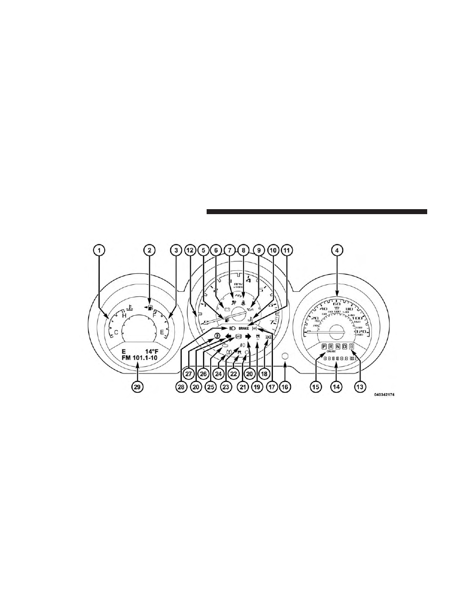 Instrument cluster — r/t | Dodge 2013 Avenger - Owner Manual User Manual | Page 214 / 519