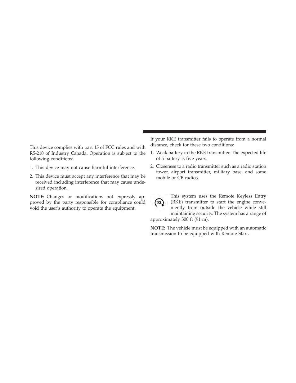 General information, Remote start system — if equipped | Dodge 2013 Avenger - Owner Manual User Manual | Page 30 / 519