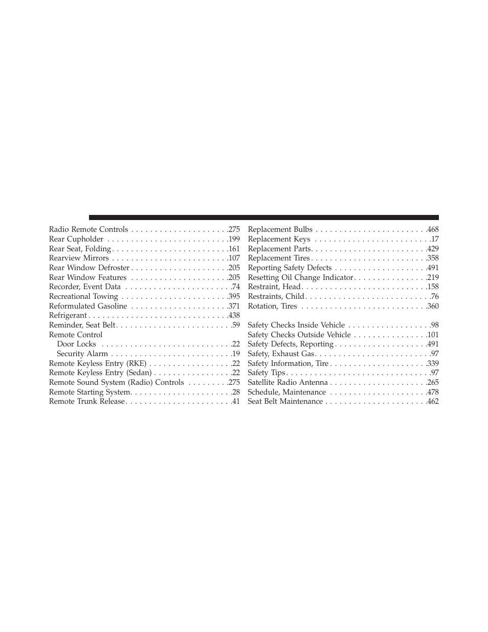 Dodge 2013 Avenger - Owner Manual User Manual | Page 512 / 519