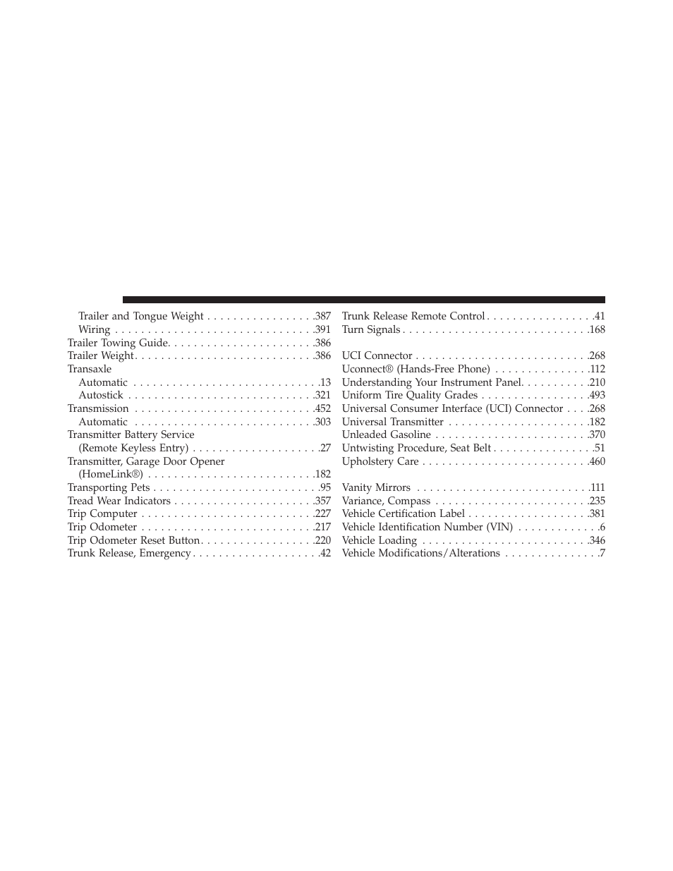 Dodge 2013 Avenger - Owner Manual User Manual | Page 516 / 519