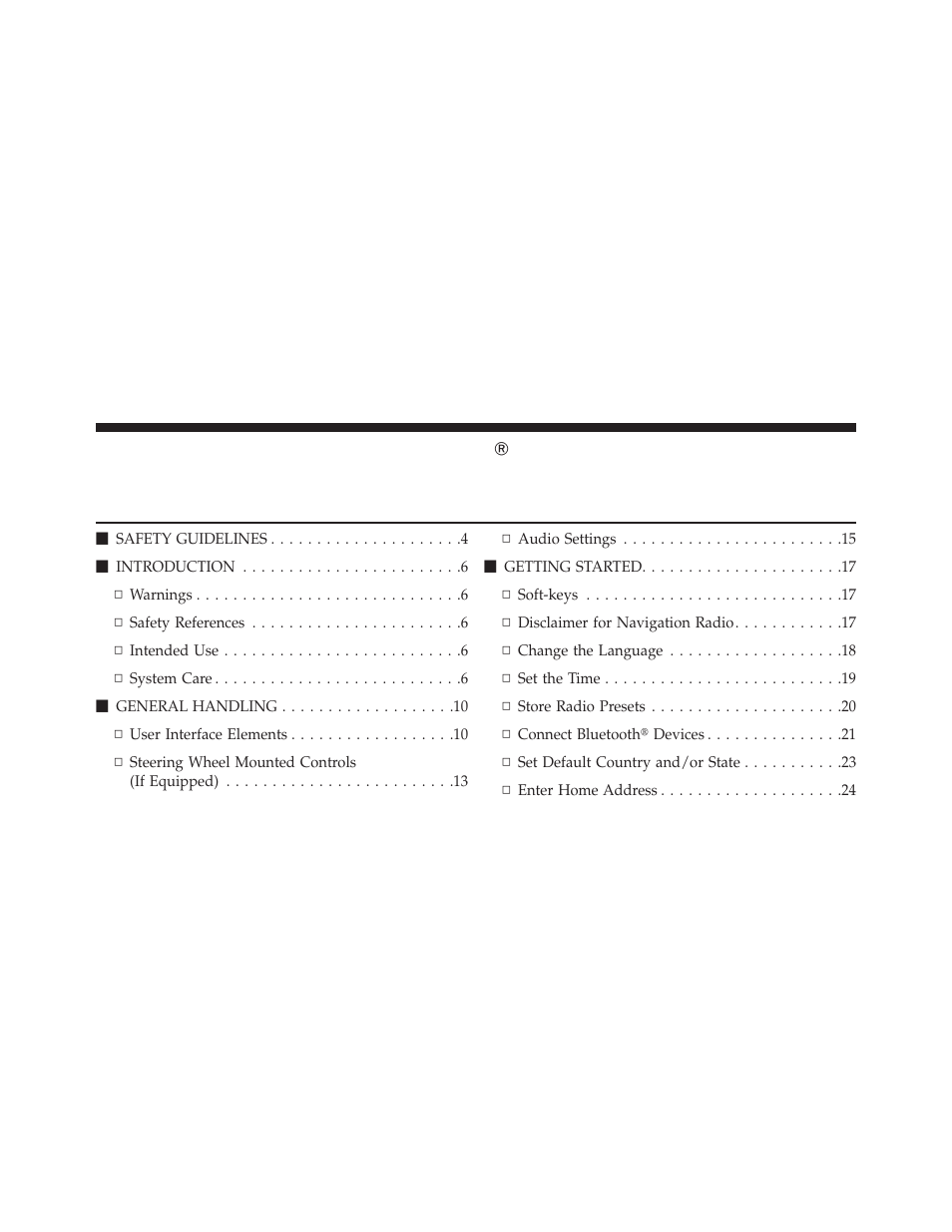 Ram Trucks UCONNECT 730N for Jeep User Manual | Page 13 / 220