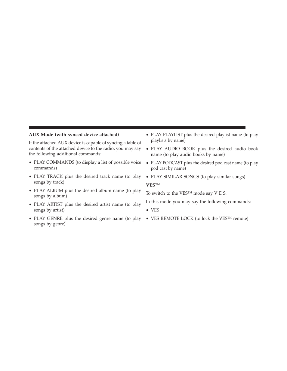 Aux mode (with synced device attached) | Ram Trucks UCONNECT 730N for Jeep User Manual | Page 131 / 220