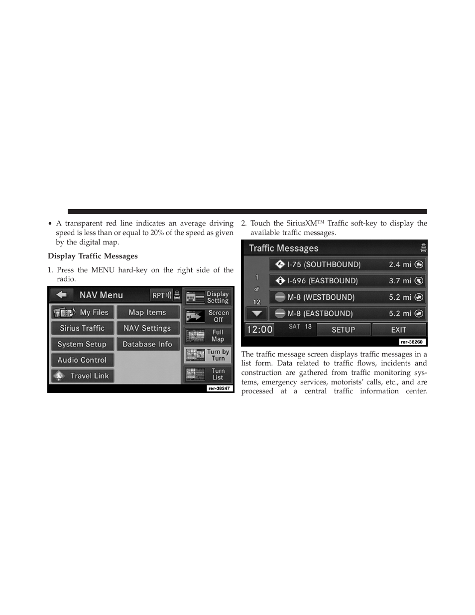 Display traffic messages | Ram Trucks UCONNECT 730N for Jeep User Manual | Page 202 / 220