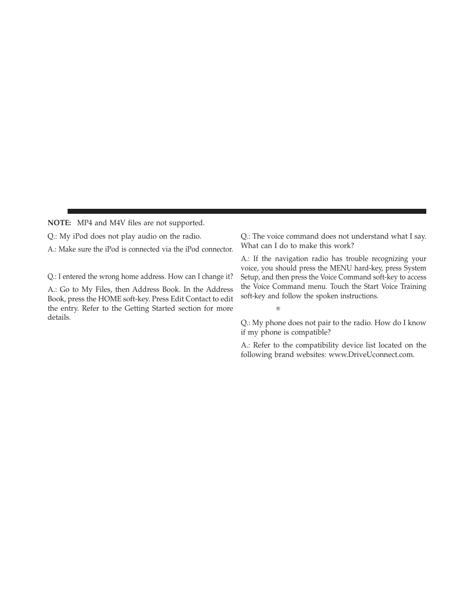 Navigation, Voice command, Uconnect phone | Ram Trucks UCONNECT 730N for Jeep User Manual | Page 216 / 220