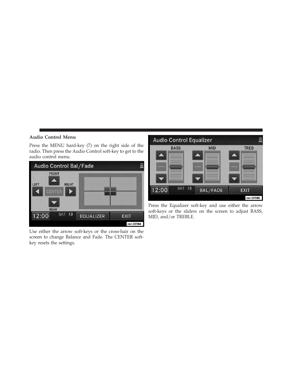 Audio control menu | Ram Trucks UCONNECT 730N for Jeep User Manual | Page 28 / 220