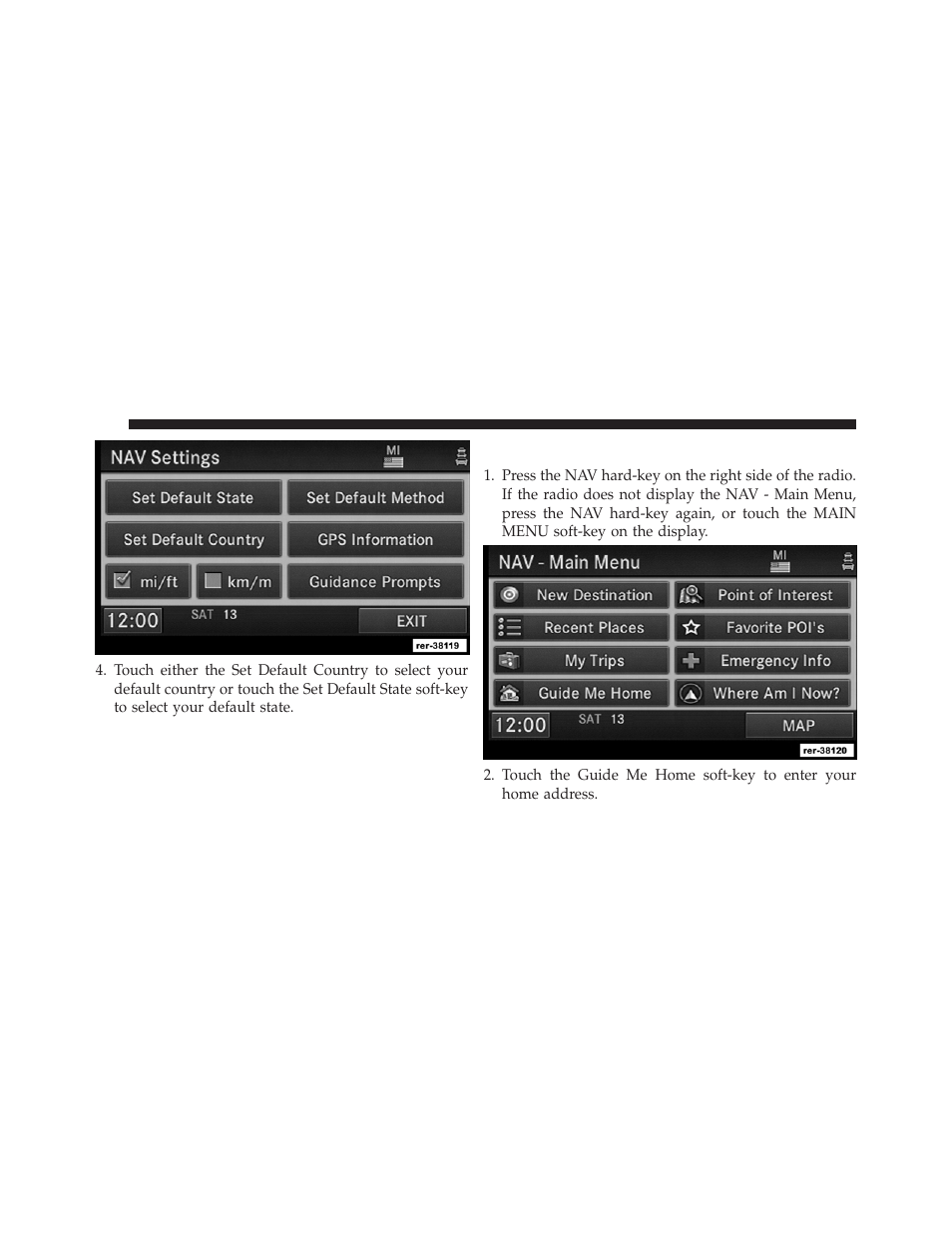 Enter home address | Ram Trucks UCONNECT 730N for Jeep User Manual | Page 36 / 220