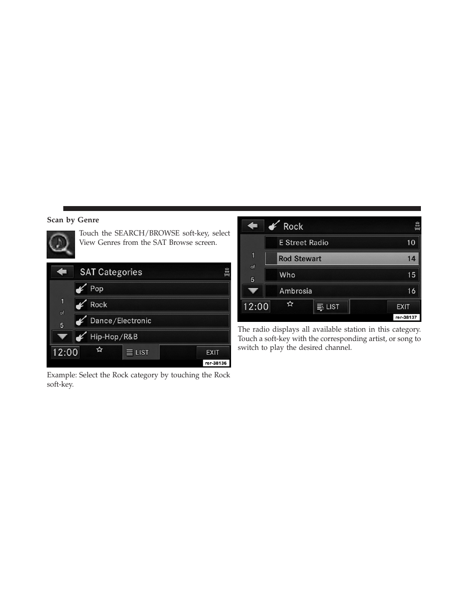 Scan by genre | Ram Trucks UCONNECT 730N for Jeep User Manual | Page 52 / 220