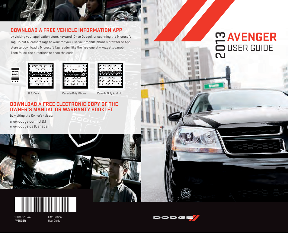 Dodge 2013 Avenger - User Guide User Manual | 108 pages