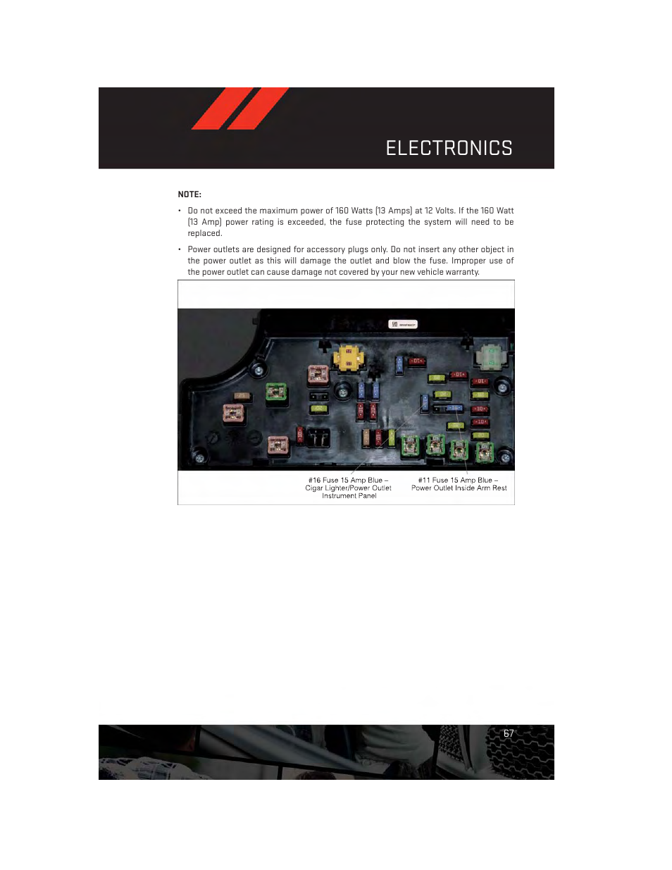 Electronics | Dodge 2013 Avenger - User Guide User Manual | Page 69 / 108