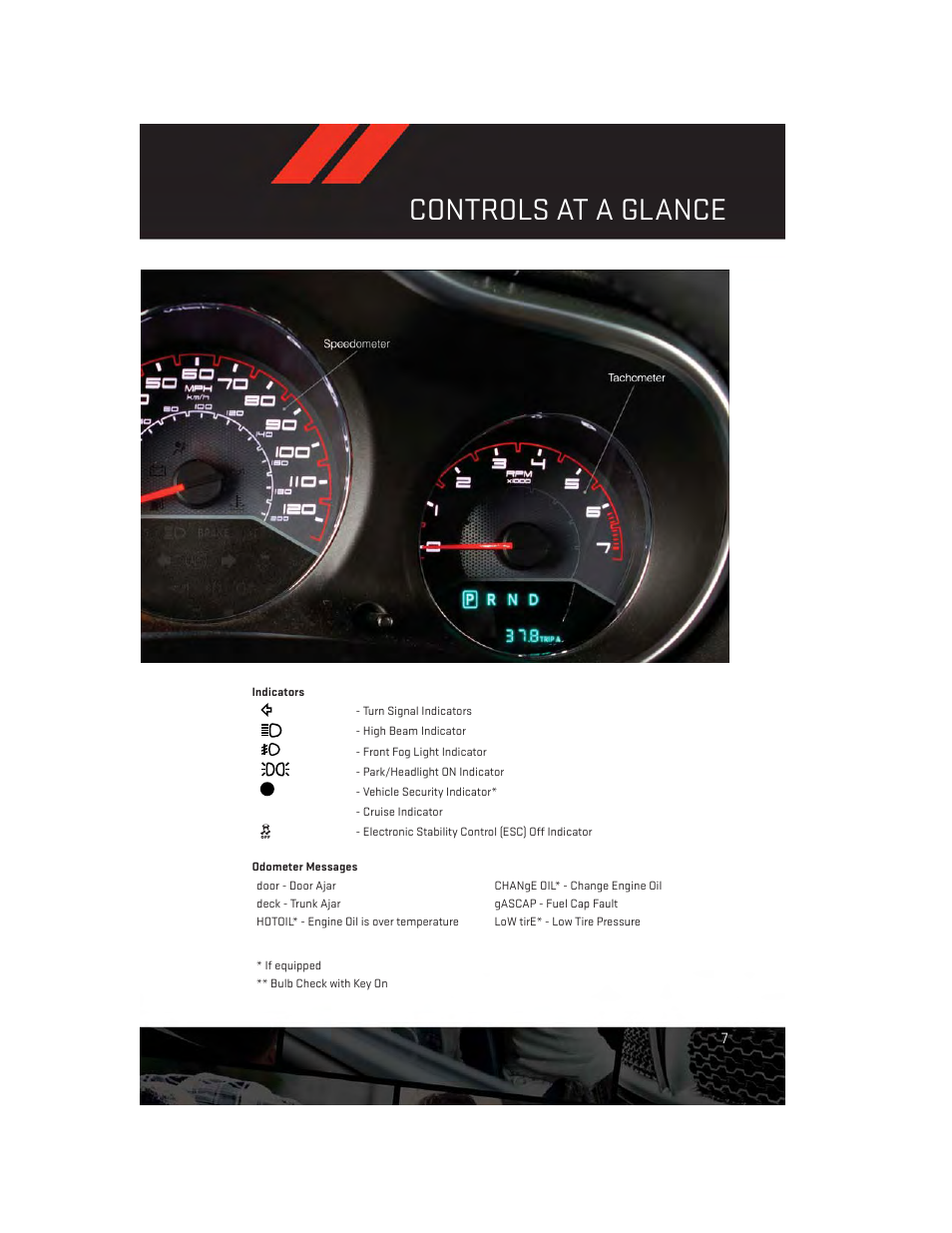 Getting started, Controls at a glance | Dodge 2013 Avenger - User Guide User Manual | Page 9 / 108