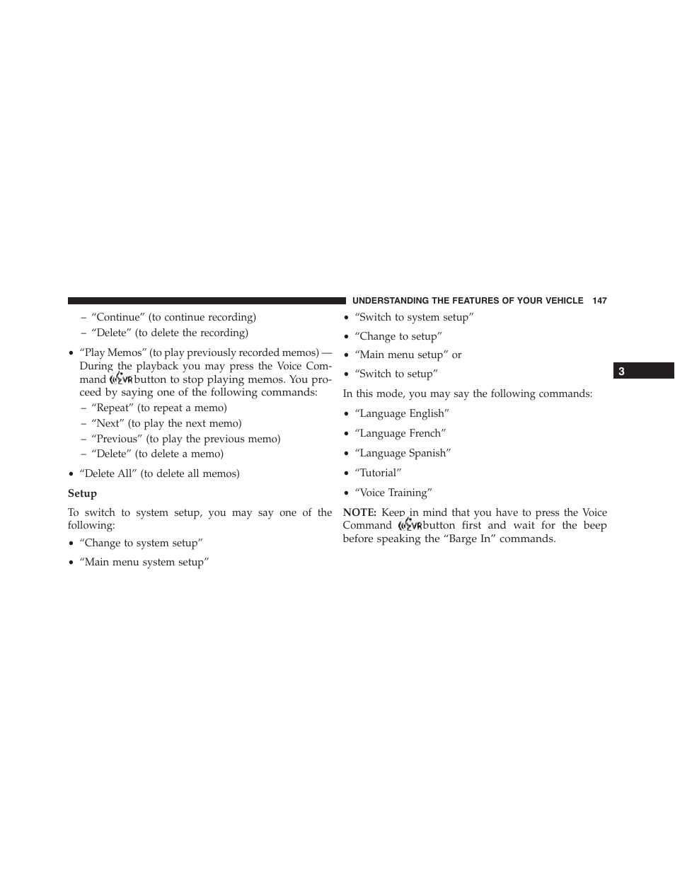 Setup | Dodge 2013 Challenger - Owner Manual User Manual | Page 149 / 530