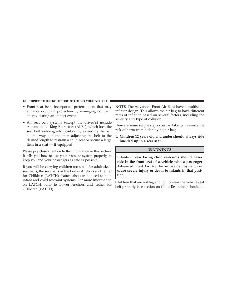 Dodge 2013 Challenger - Owner Manual User Manual | Page 48 / 530