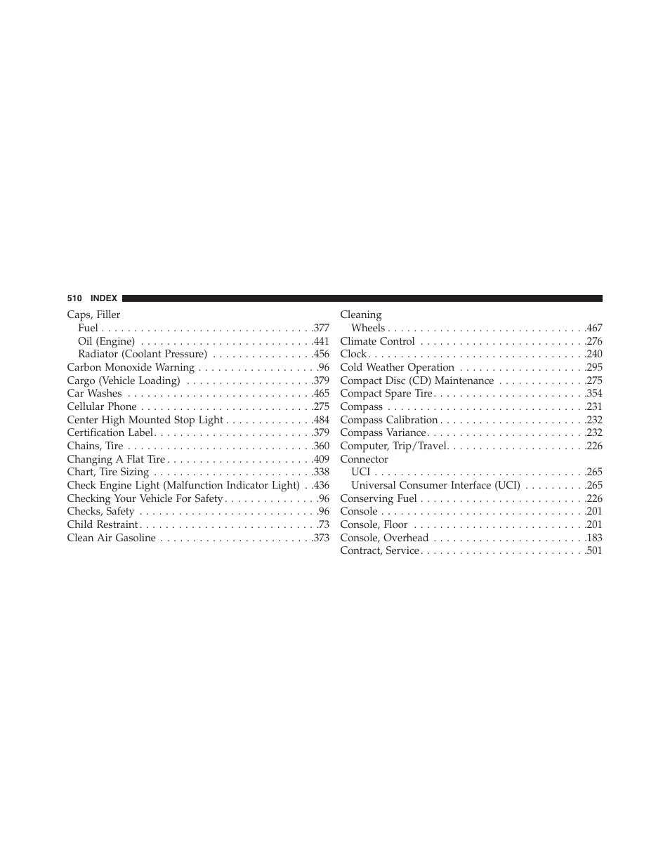 Dodge 2013 Challenger - Owner Manual User Manual | Page 512 / 530