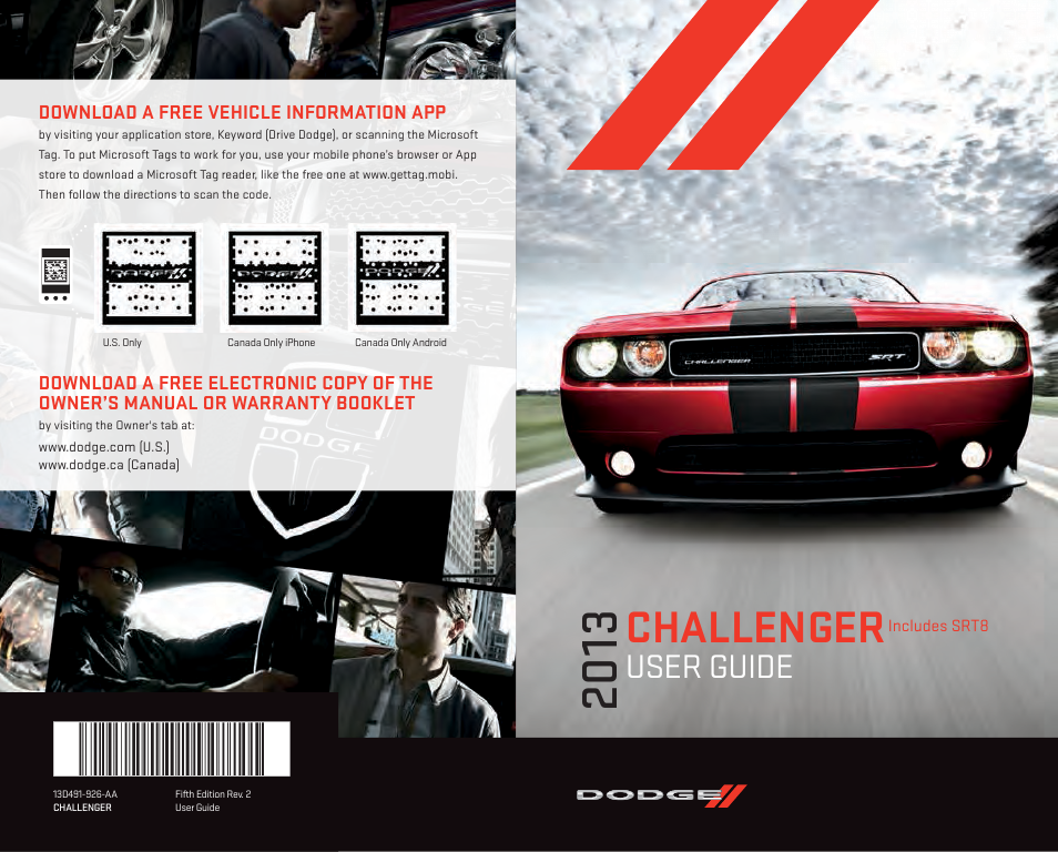 Dodge 2013 Challenger_SRT - User Guide User Manual | 140 pages