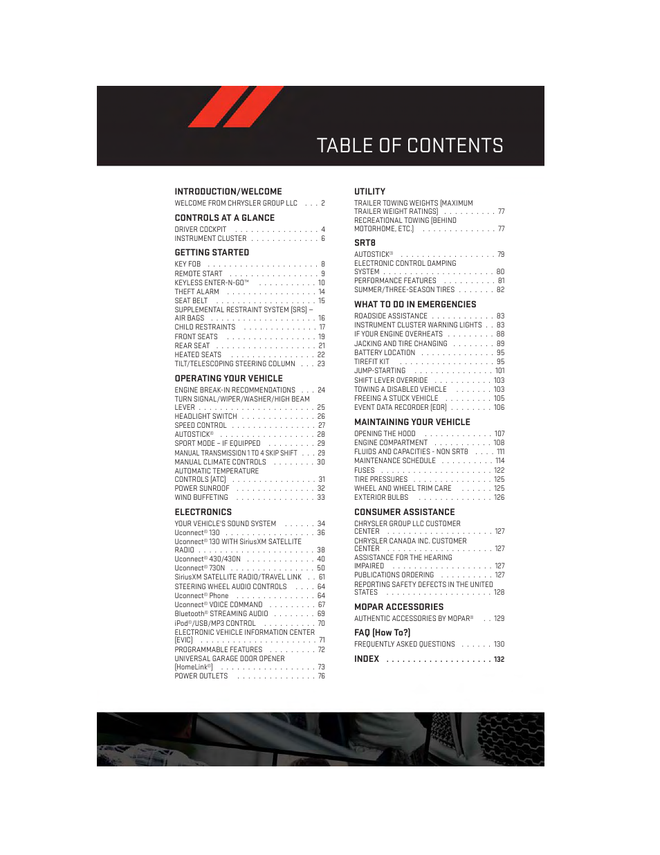 Dodge 2013 Challenger_SRT - User Guide User Manual | Page 3 / 140