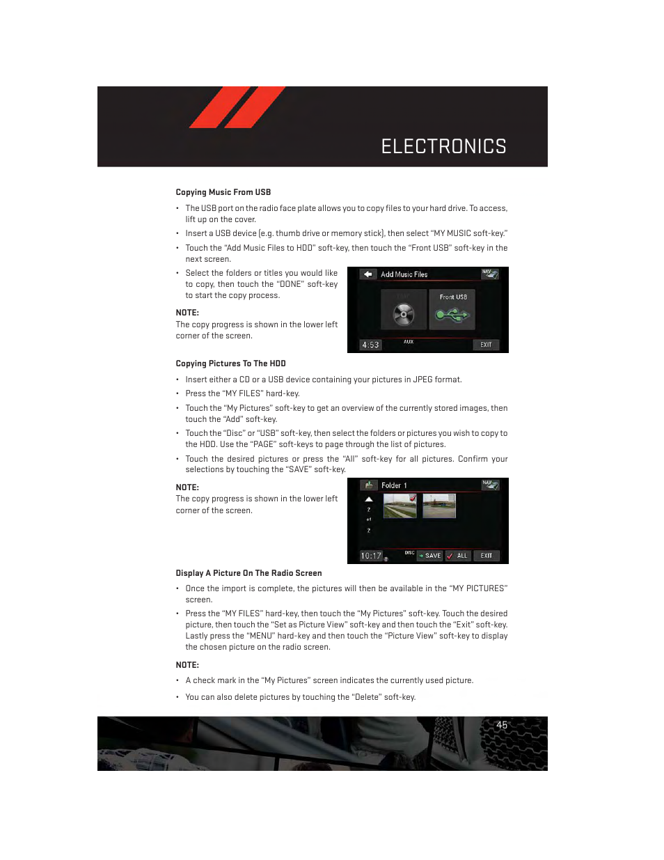 Electronics | Dodge 2013 Challenger_SRT - User Guide User Manual | Page 47 / 140