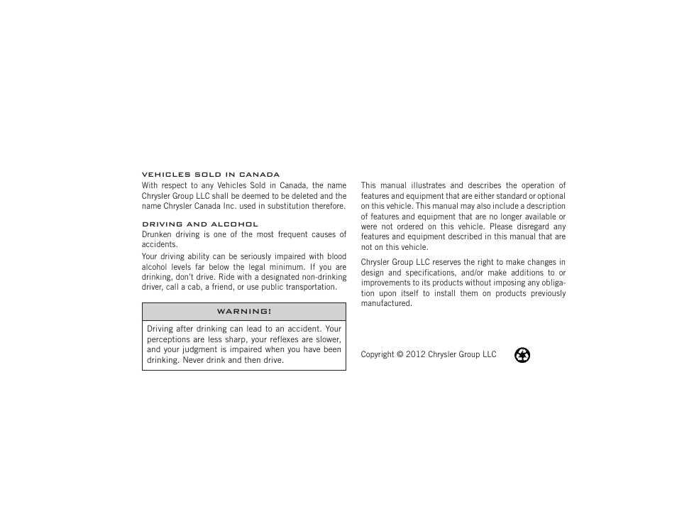 Dodge 2013 Challenger_SRT - Owner Manual User Manual | Page 2 / 520