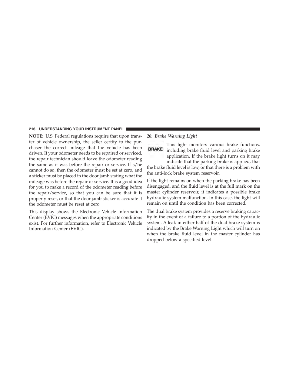 Dodge 2013 Challenger_SRT - Owner Manual User Manual | Page 218 / 520