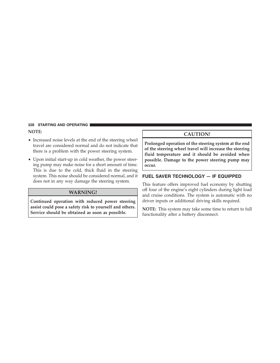 Fuel saver technology — if equipped | Dodge 2013 Challenger_SRT - Owner Manual User Manual | Page 330 / 520
