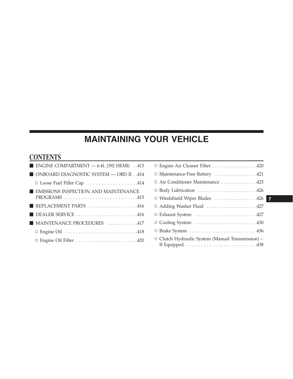 Dodge 2013 Challenger_SRT - Owner Manual User Manual | Page 413 / 520