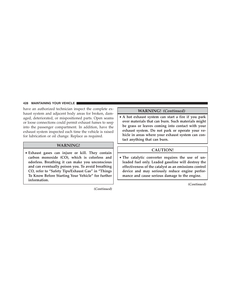 Dodge 2013 Challenger_SRT - Owner Manual User Manual | Page 430 / 520