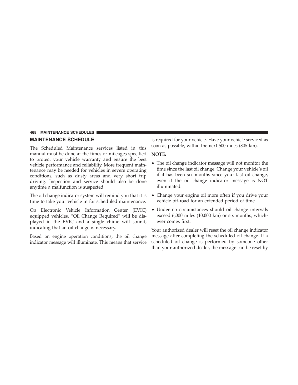 Maintenance schedule | Dodge 2013 Challenger_SRT - Owner Manual User Manual | Page 470 / 520