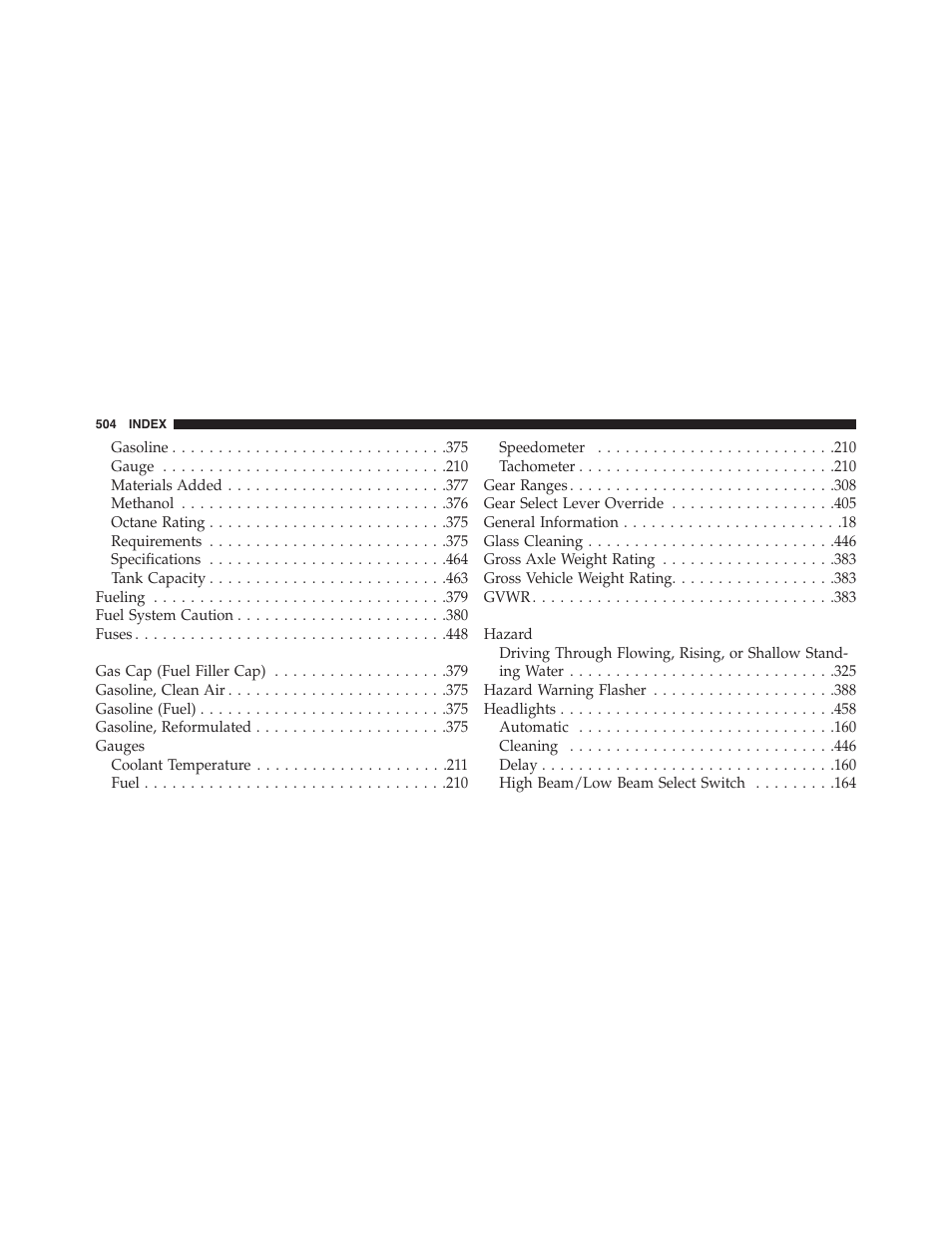 Dodge 2013 Challenger_SRT - Owner Manual User Manual | Page 506 / 520