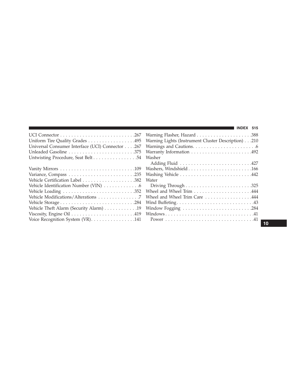 Dodge 2013 Challenger_SRT - Owner Manual User Manual | Page 517 / 520