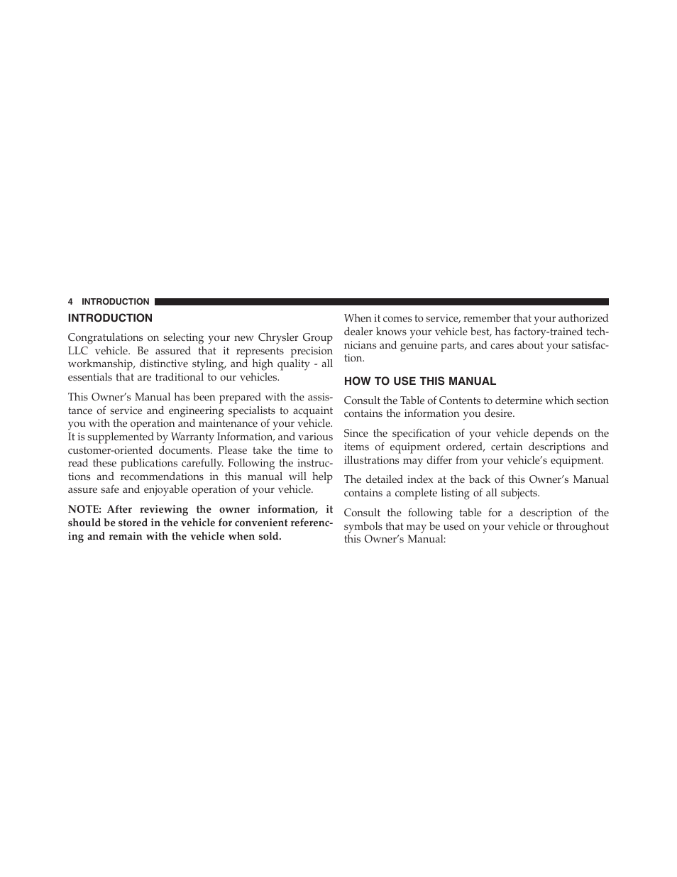 Introduction, How to use this manual | Dodge 2013 Challenger_SRT - Owner Manual User Manual | Page 6 / 520