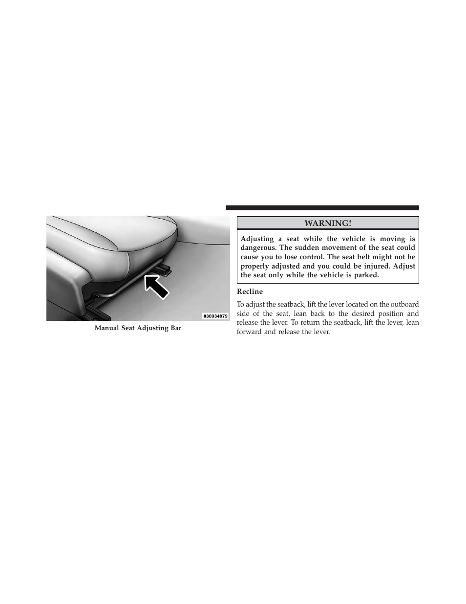 Recline | Dodge 2013 Charger - Owner Manual User Manual | Page 210 / 631