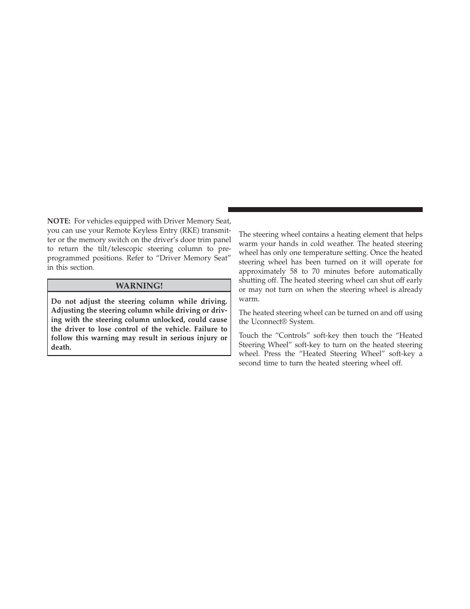 Heated steering wheel — if equipped, Heated steering wheel — if, Equipped | Dodge 2013 Charger - Owner Manual User Manual | Page 238 / 631
