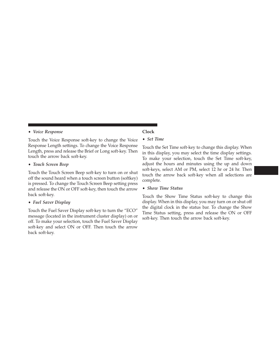 Clock | Dodge 2013 Charger - Owner Manual User Manual | Page 345 / 631
