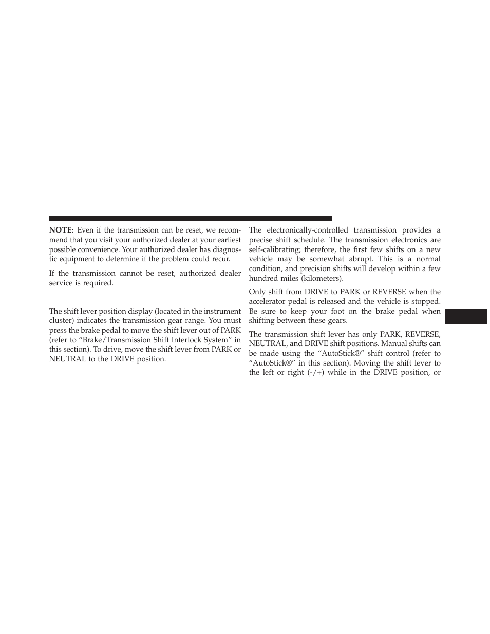 Five-speed automatic transmission – if equipped, Five-speed automatic transmission – if, Equipped | Dodge 2013 Charger - Owner Manual User Manual | Page 413 / 631