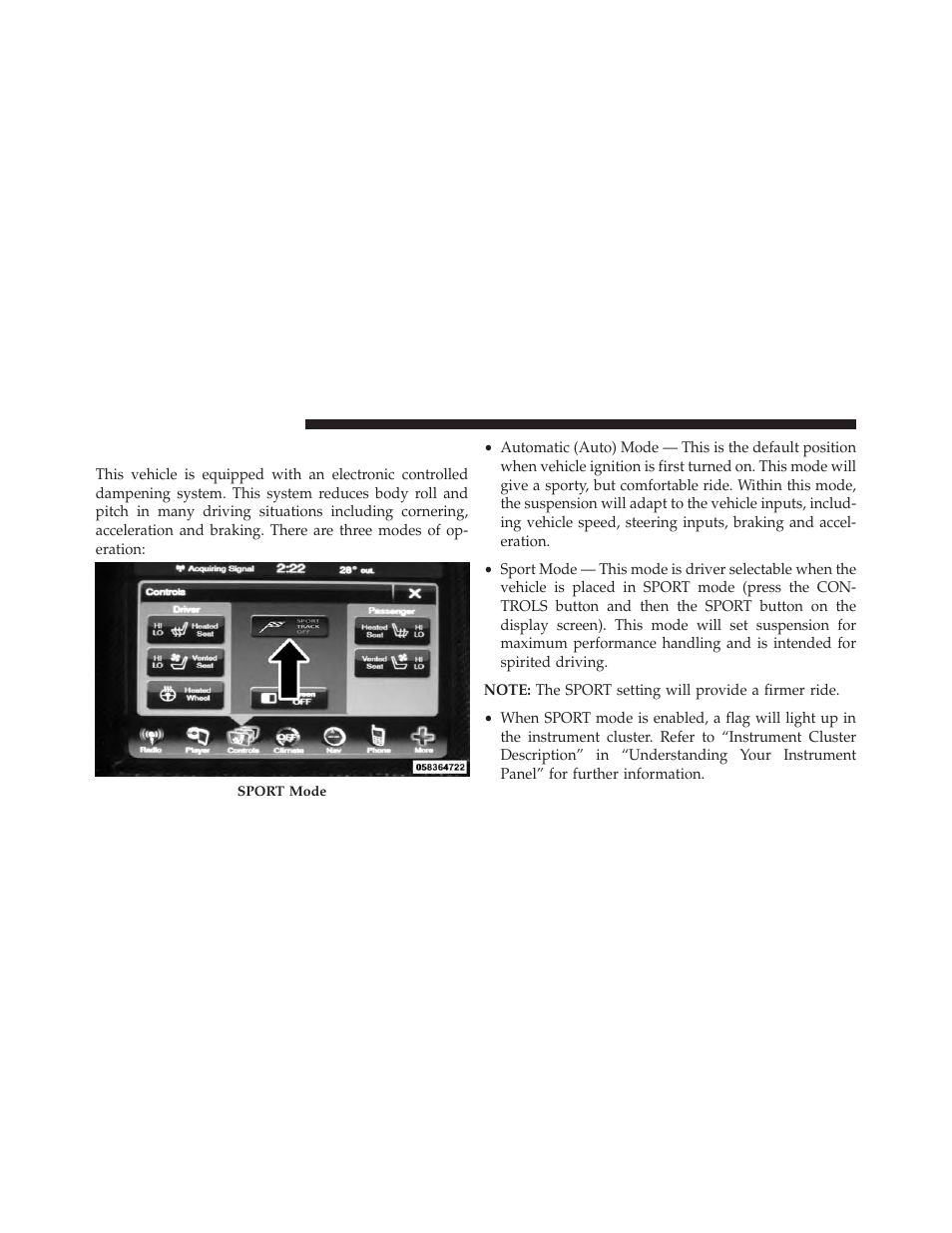 Sport mode (5.7l only) — if equipped | Dodge 2013 Charger - Owner Manual User Manual | Page 424 / 631